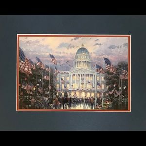 Authentic “Flags Over the Capitol” Thomas Kinkade Print